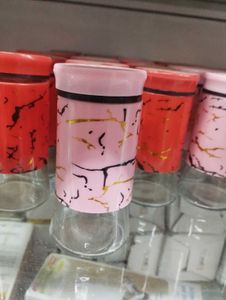 Stylish Marble Pattern Spice Jars set of 3