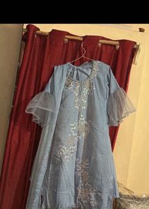 Elegant Blue Kurta Set with Dupatta