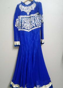 Royal Blue Embellished Anarkali