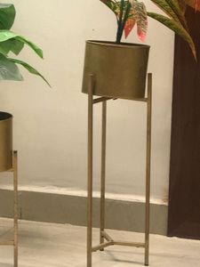 Set of 3 Gold Plant Stands