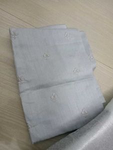 Elegant Light Grey Saree Orgenza