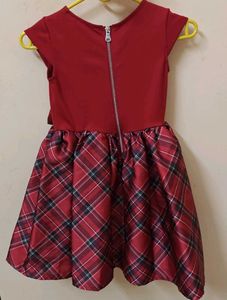 H&amp;M Girls Red Plaid Party Dress