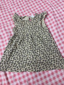 Leopard Print Ruffle Sleeve Dress
