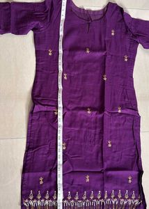 Elegant Purple hand work Kurtaset