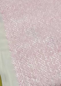 Unstitched heavy Chikankari Pink full suit set