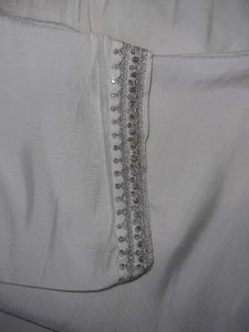 Elegant White Embroidered Kurti set