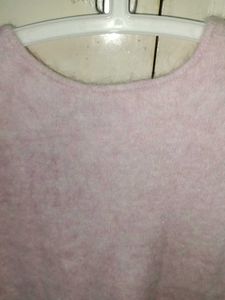 Baby Pink Fuzzy Button-Up Cardigan