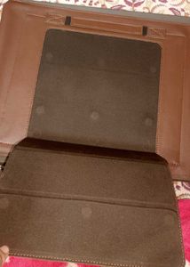 Brown Leather Tab/Mac Book Holder Cover