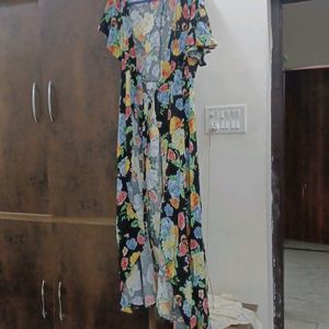 long black floral open shrug. never worn it. from Thailand