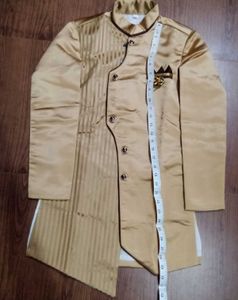 Golden Sherwani for Boys