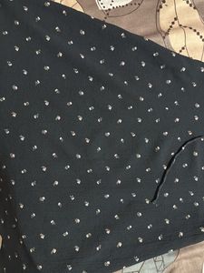 Black floral print mini dress