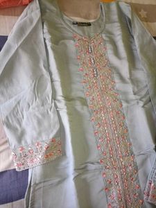 Embroidered Kurta Set with Dupatta