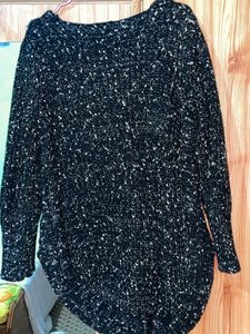 Cozy Black &amp; White Knit oversized Sweater