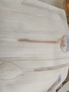 Elegant Beige &amp; Brown net material