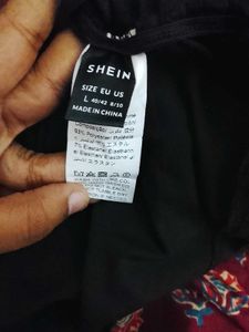 black Ruched Long Sleeve Top