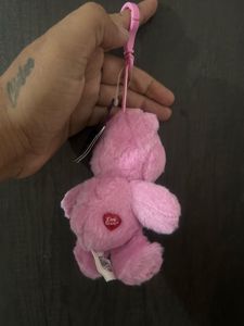 pink Care Bears Cheer Bear plush keychain