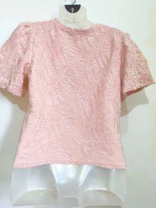 Chic Puff Sleeve Textured Top Size M-L 34"-38"