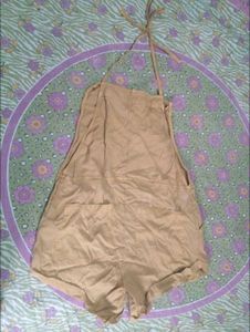 Tan Overalls Shorts