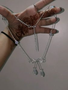 Wired Bow Y2K Fairycore Coquette Necklace