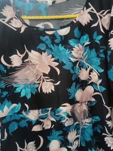 Korean Floral Digital Print One piece/ Midi dress