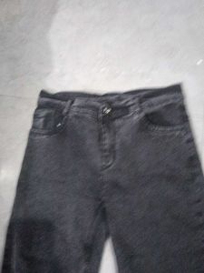 Classic Black Washed Denim Jeans