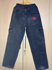 Charcoal Grey Cargo Jeans