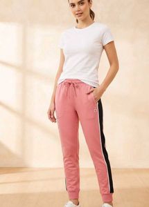 Stylish Pink & Black Joggers – Comfy Everyday Wear
