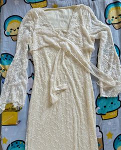 Elegant White Lace Bodycon Dress