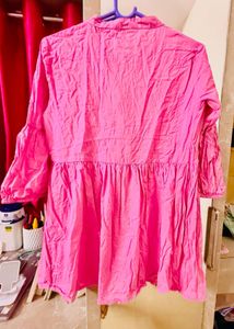 Beautiful Pink Embroidered Kurta Top