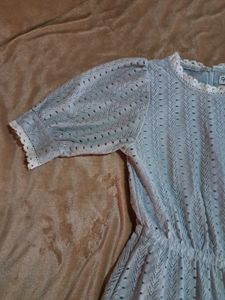 Light Grey Lace Detail Maxi Dress