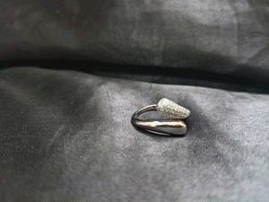 ✨ Silver Luxe Dual Drop Adjustable Ring ✨