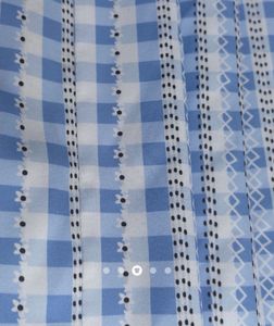 Blue Gingham Maxi Dress with Back Tie