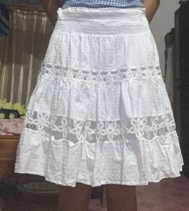 white skirt