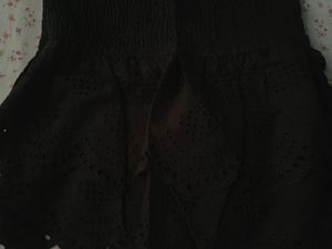Chic Black Eyelet tube top
