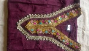 Purple colour suit set