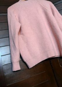 Women Pink Button-Detail Knit Sweater