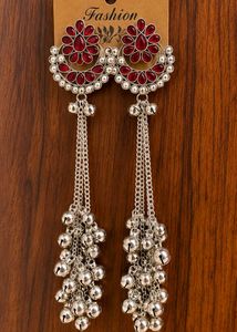 kashmiri earrings # shoulder touch