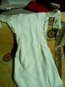 Elegant White Kurta Set with Yellow Dupatta