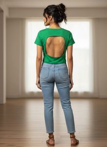 Vibrant Green Cropped T-Shirt