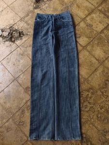 embroidered straight leg jeans