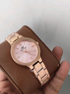 Emporio Armani Rose Gold Blue Dial Watch