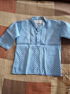 Stylish Blue Geometric Print Kurta