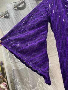Vibrant Purple Embroidered Kurta With Dupatta