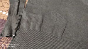 Brown Woman And Girl's Neck Top..