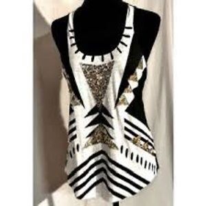 Tribal Sequin Tank Top