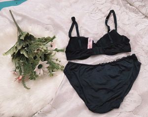 Elegant Black Lace Padded Bra with brief 👍