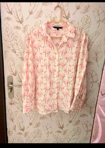 combo offer-Vibrant Floral Print Button-Up Blouse