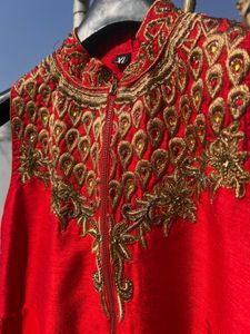 Elegant Red Embroidered Kurti.