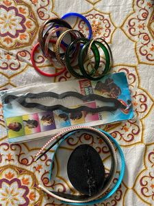Assorted Bangles & Hair Accessories Set