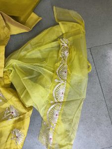 yellow lehanga choli